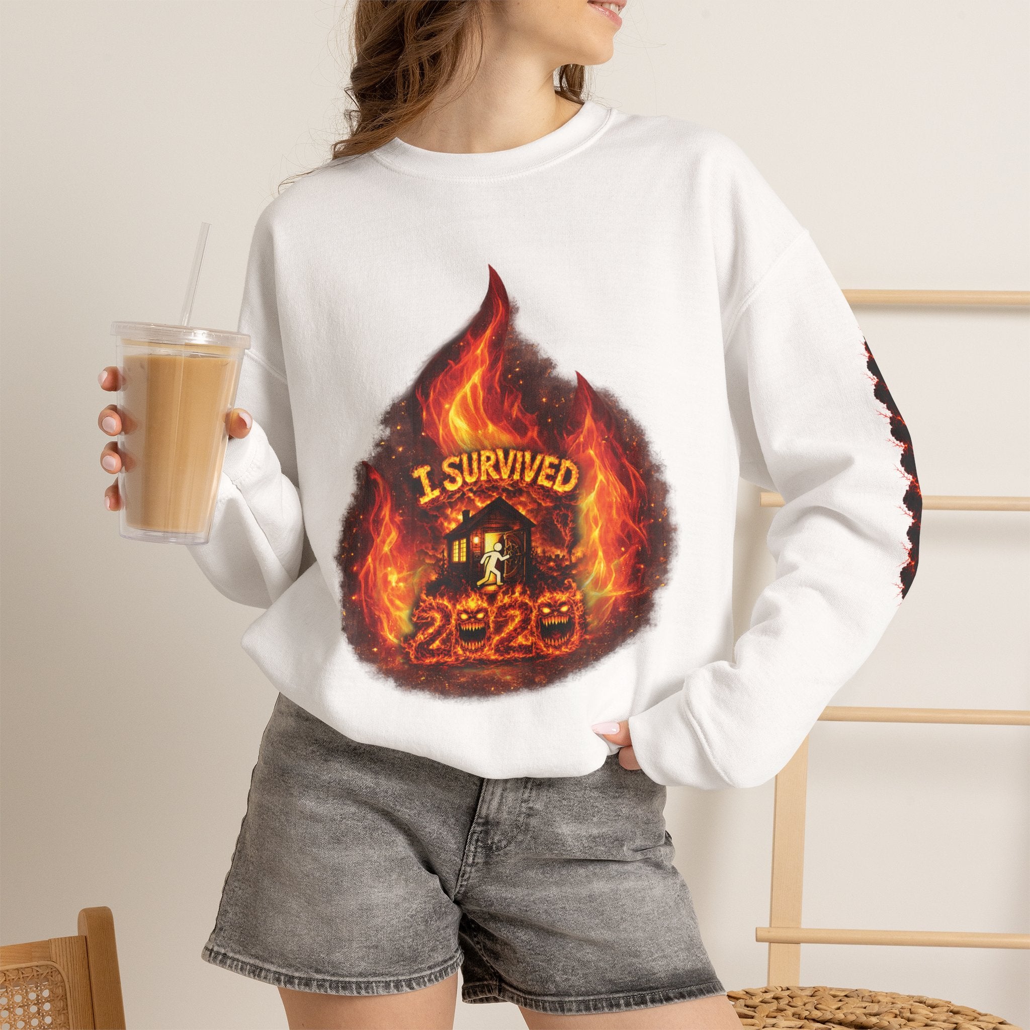 I Survived 2020 — Director's Cut S2:E2 "The Bobcat Fire" | Wildfire Edition Memorial Unisex Heavy Blend™ Crewneck Sweatshirt