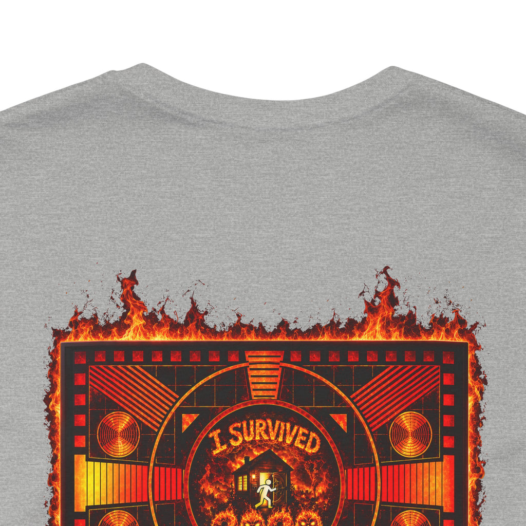 I Survived 2020 — "Please Stand By" Test Pattern Tee Wildfire Signal Edition Summer Premiere Unisex Jersey Short Sleeve Tee