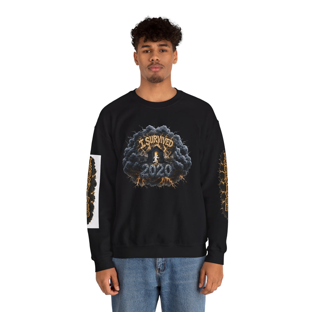 I Survived 2020 — Director's Cut Original Design Teaser Tee | Season 1 Premiere Drop Unisex Heavy Blend™ Crewneck Sweatshirt