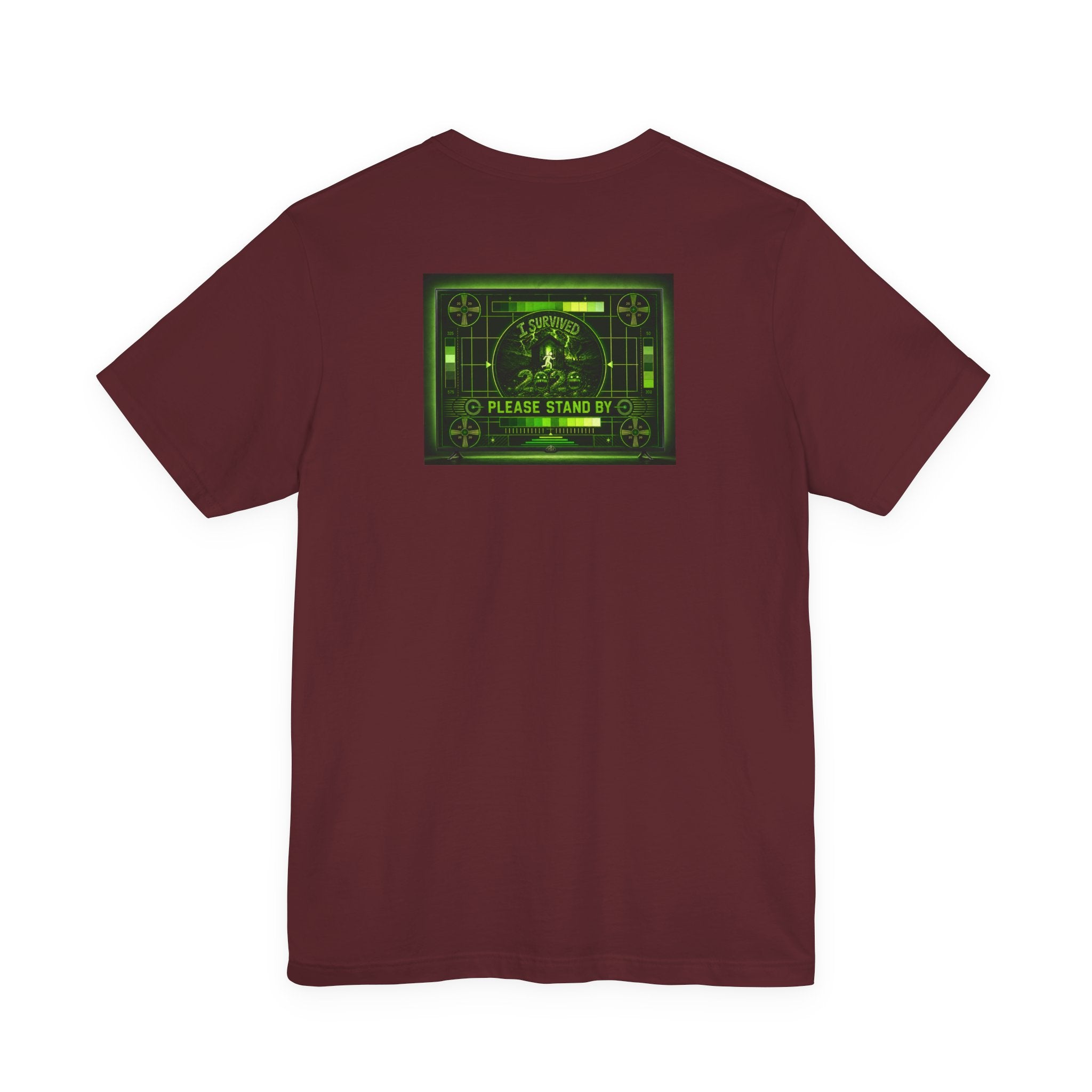 I Survived 2020 — "Please Stand By" Test Pattern Toxic Signal Tee Summer Premiere Unisex Jersey Short Sleeve Tee