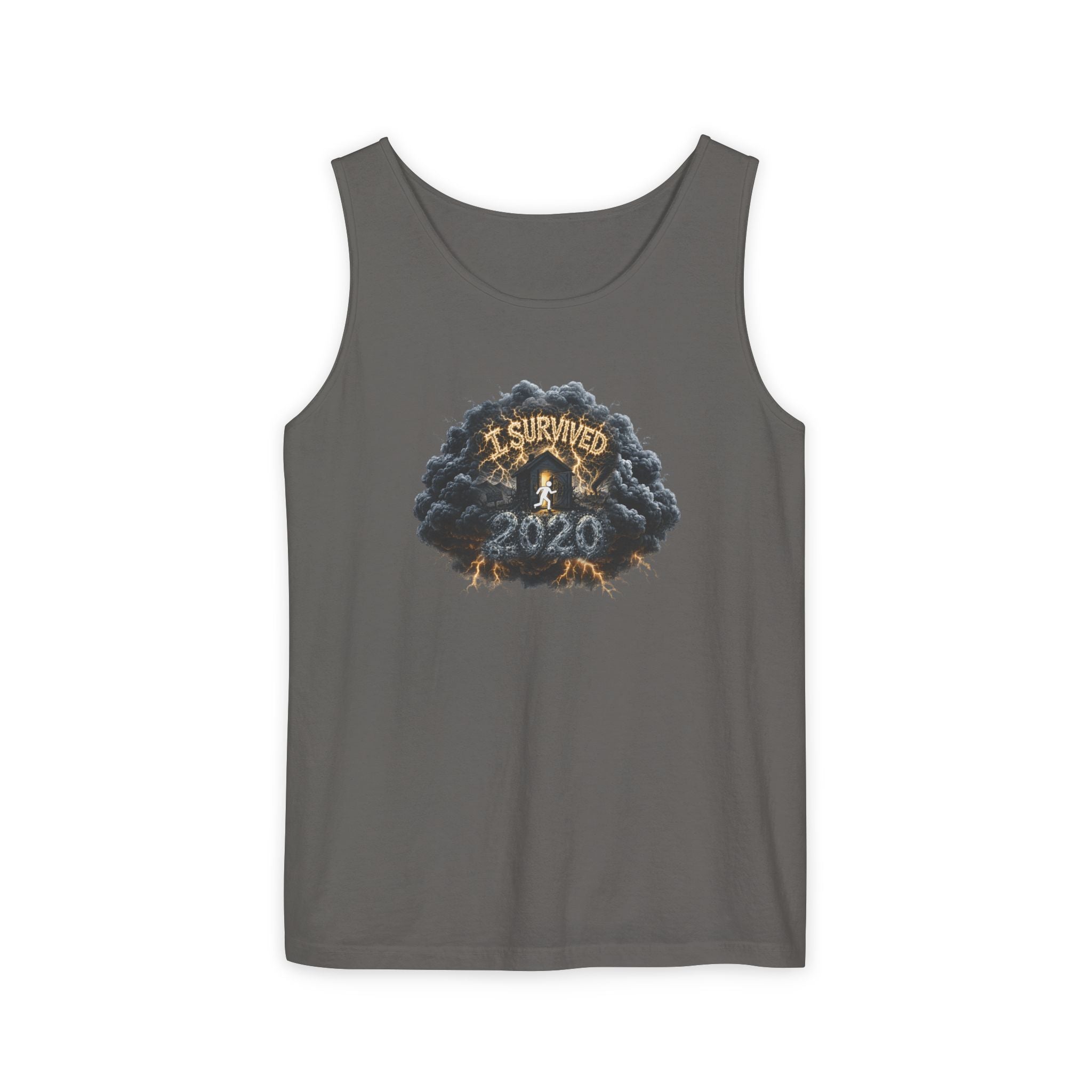 I Survived 2020 — Original PILOT Design: Director's Cut Unisex Garment-Dyed Tank Top