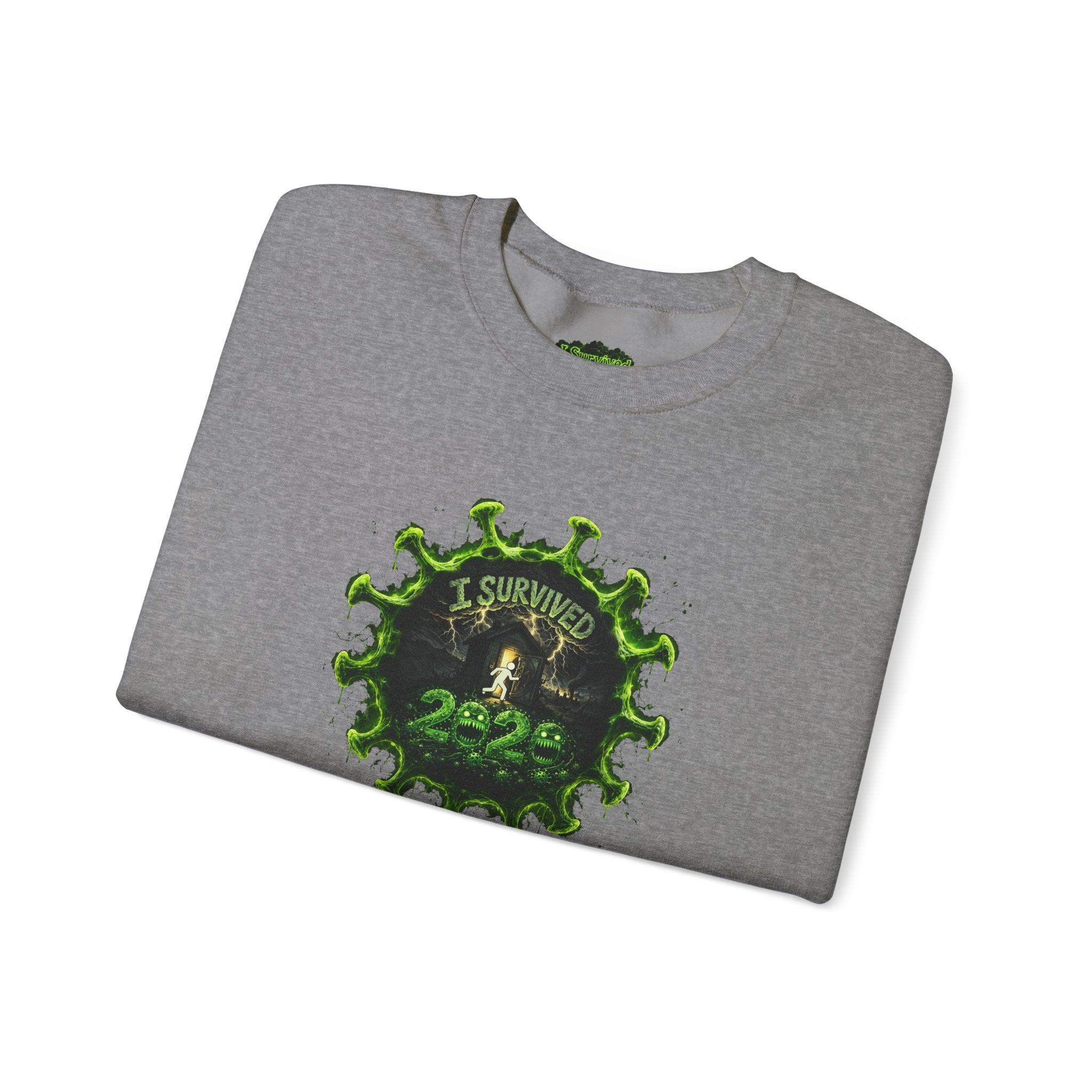 I Survived 2020 — PANDEMIC S1:E3: Director's Cut "The Jab!" Unisex Heavy Blend™ Crewneck Sweatshirt