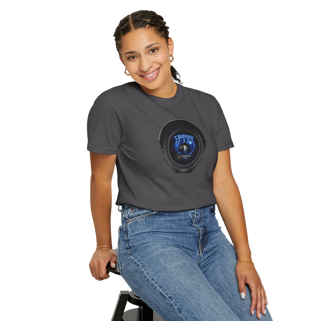 I Survived 2020 —  LOCKDOWN S3:E3: Director's Cut "Remote Schooling" Unisex Garment-Dyed T-shirt
