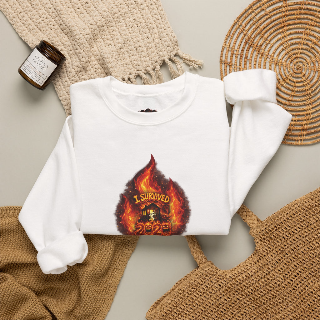 I Survived 2020 — WILDFIRES S2:E1: Director's Cut "Berry Creek" Memorial Unisex Heavy Blend™ Crewneck Sweatshirt