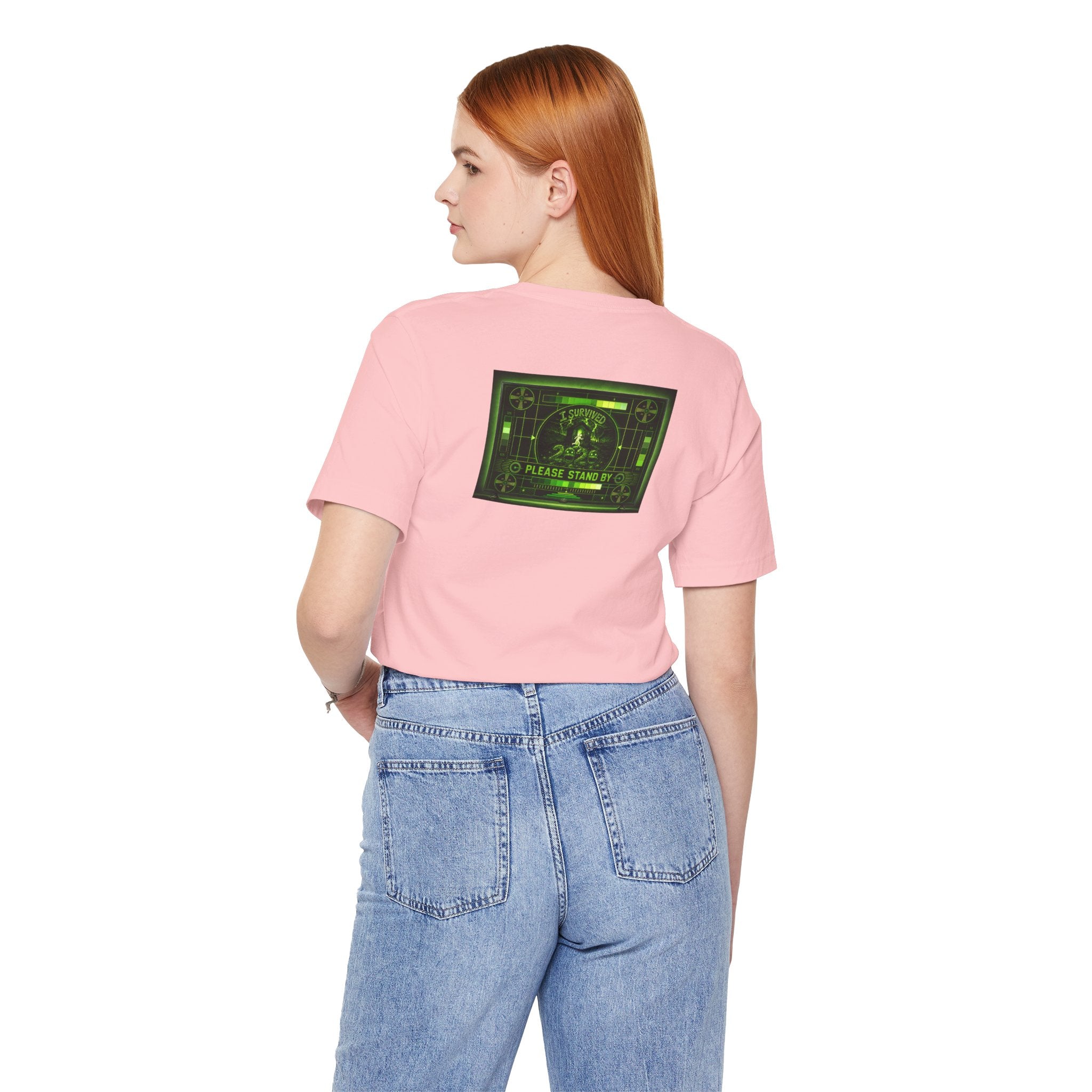 I Survived 2020 — "Please Stand By" Test Pattern Toxic Signal Tee Summer Premiere Unisex Jersey Short Sleeve Tee