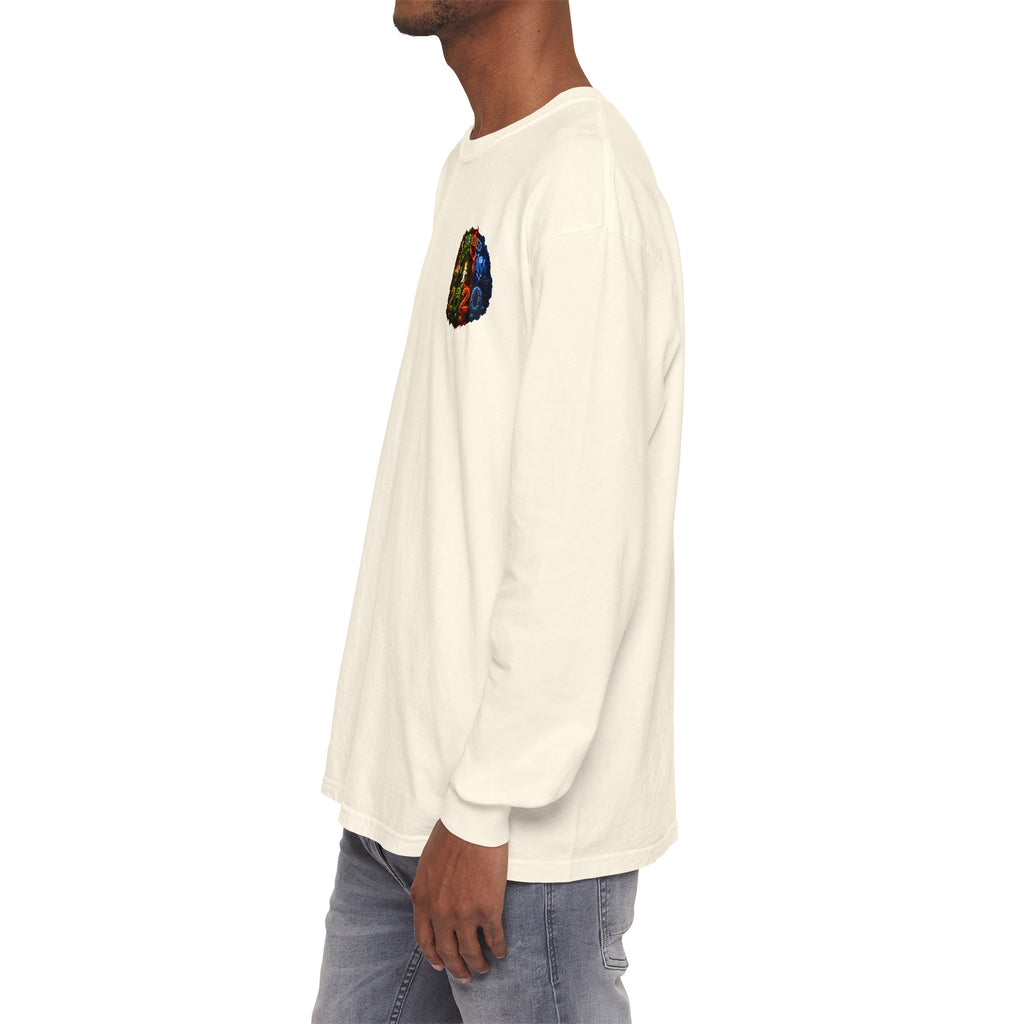 I Survived 2020 — "No Signal" Test Pattern Tee Alien Broadcast Finale Summer Premiere Garment-Dyed Long Sleeve T-Shirt