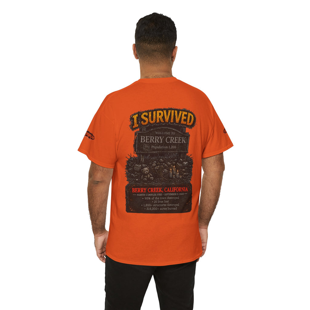 I Survived 2020 — Director's Cut S2:E1 "Berry Creek" | Wildfire Edition Memorial Unisex Heavy Cotton Tee (SPECIAL EDITION)