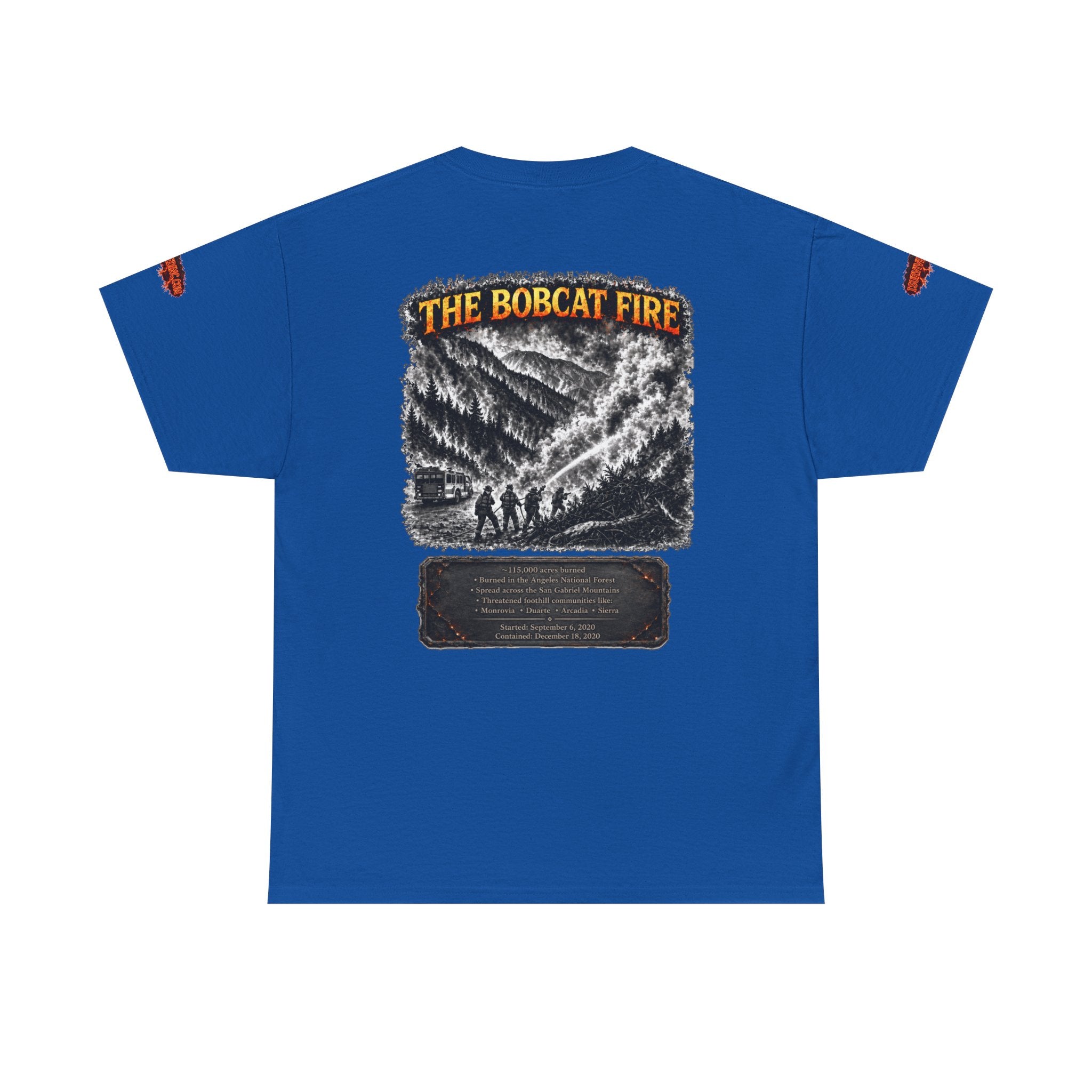 I Survived 2020 — WILDFIRES S2:E2: Director's Cut Special Edition "The Bobcat Fire" Memorial Unisex Heavy Cotton Tee