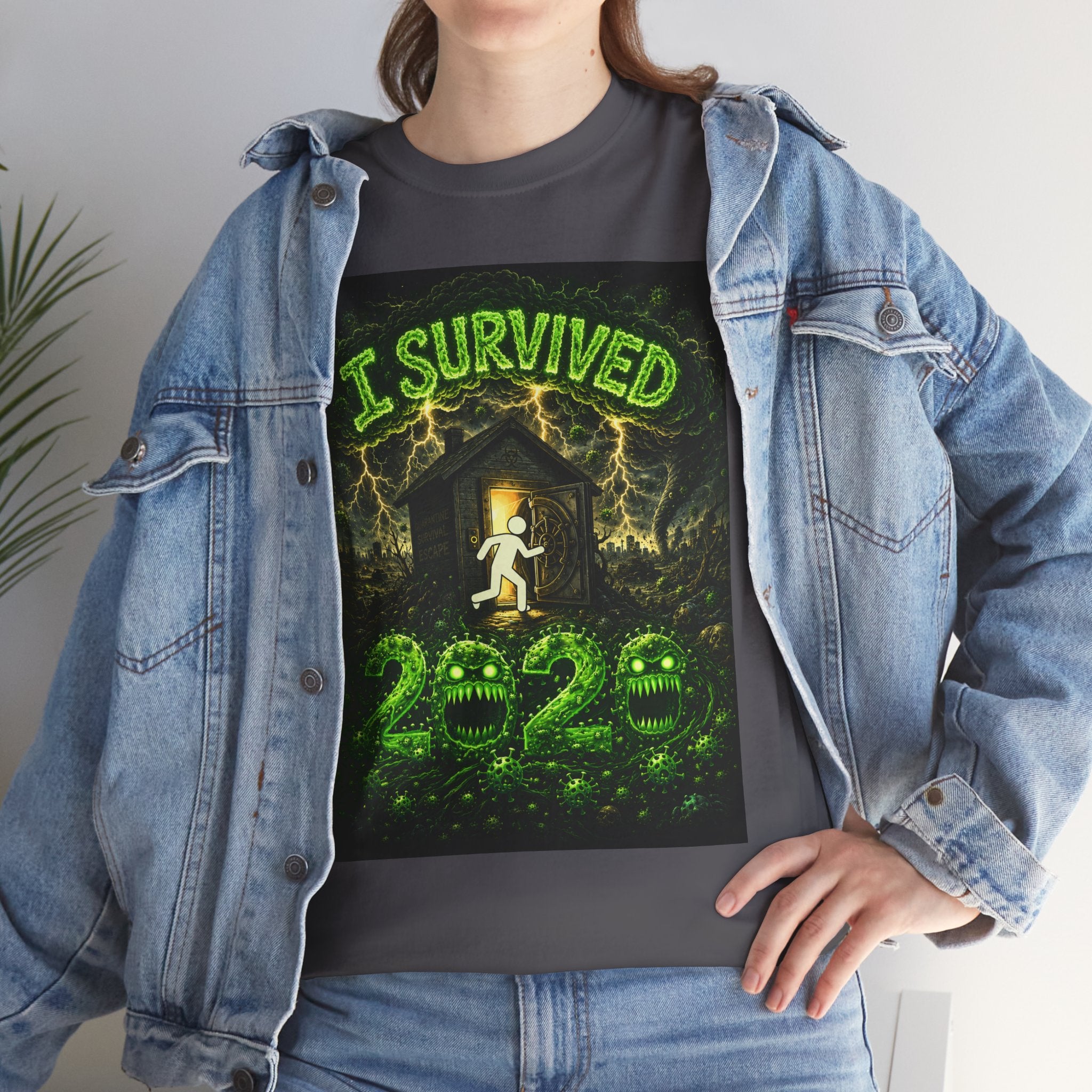 I Survived 2020 — S1:E1 "COVID-19: The Coronavirus" | Pandemic Edition Unisex Heavy Cotton Tee