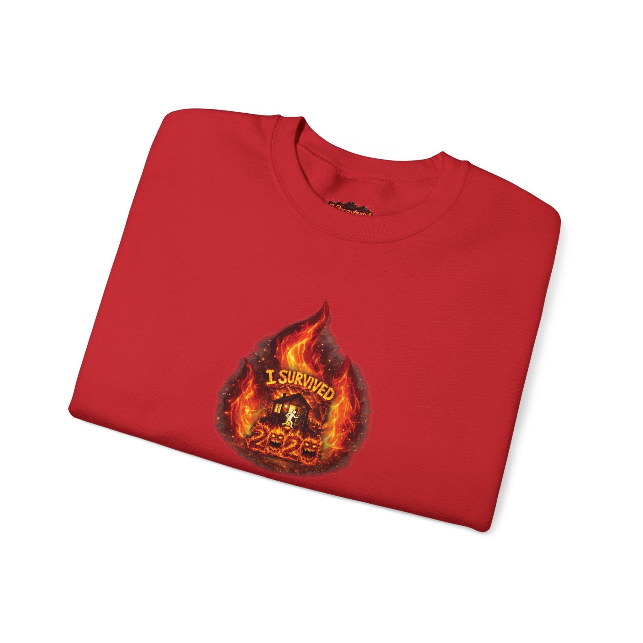 I Survived 2020 — WILDFIRES S2:E4: Director's Cut "Western U.S. Wildfire Season" Memorial Unisex Heavy Blend™ Crewneck Sweatshirt