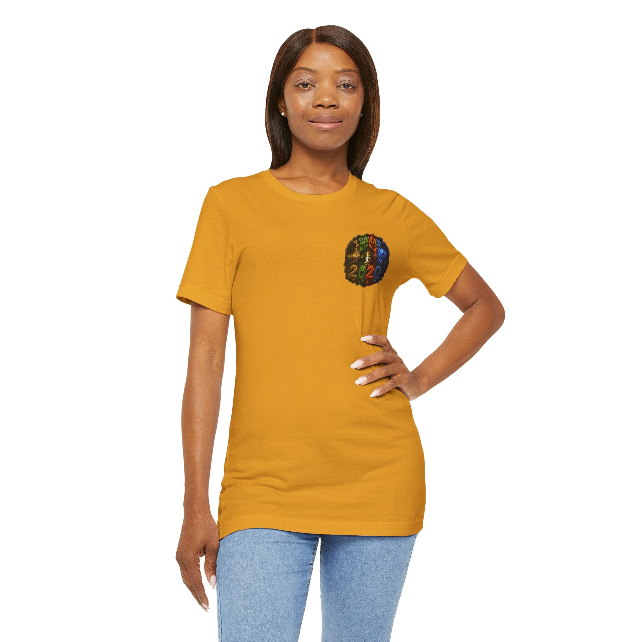 I Survived 2020 — "No Signal" Test Pattern Tee Alien Broadcast Finale Summer Premiere Unisex Jersey Short Sleeve Tee