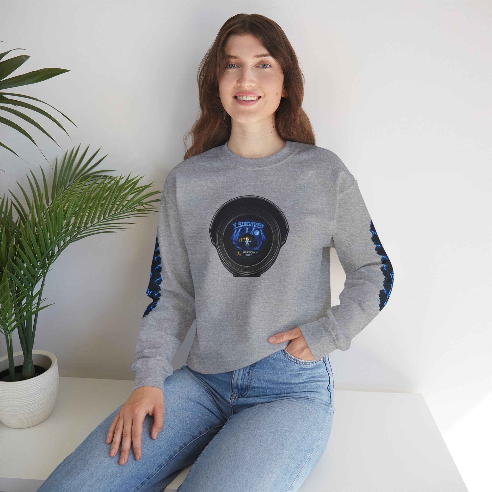 I Survived 2020 — LOCKDOWN S3:E3: Director's Cut Special Edition "Remote Schooling" Unisex Heavy Blend™ Crewneck Sweatshirt