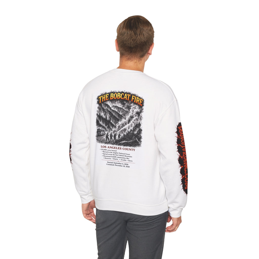 I Survived 2020 — S2:E2 "The Bobcat Fire" | Wildfire Edition Memorial Unisex Heavy Blend™ Crewneck Sweatshirt
