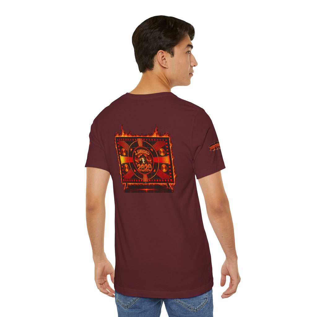 I Survived 2020 — "Please Stand By" Test Pattern Tee Wildfire Signal Special Edition Summer Premiere Unisex Jersey Short Sleeve Tee