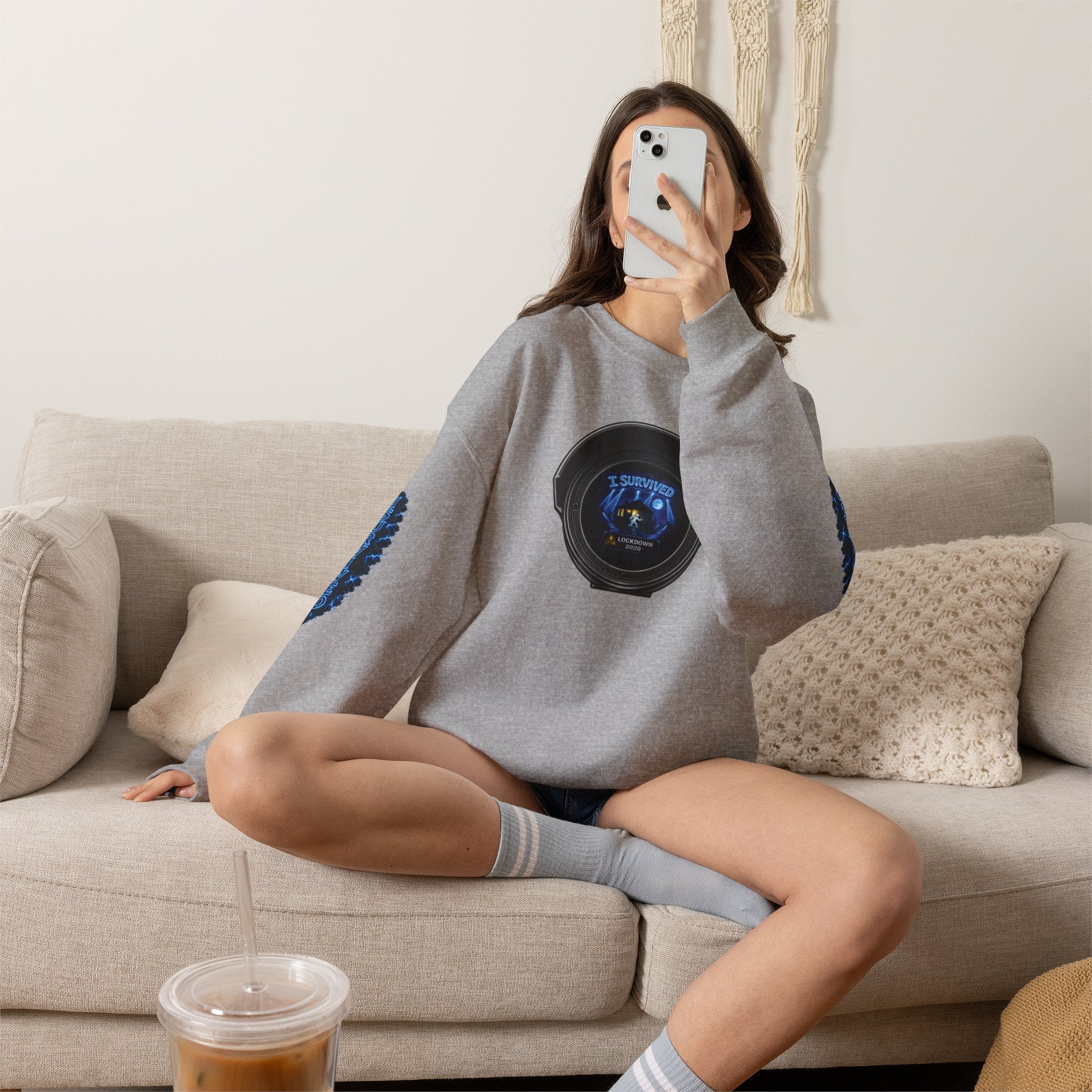 I Survived 2020 —  LOCKDOWN S3:E1: Director's Cut Special Edition "Quarantine" Unisex Heavy Blend™ Crewneck Sweatshirt
