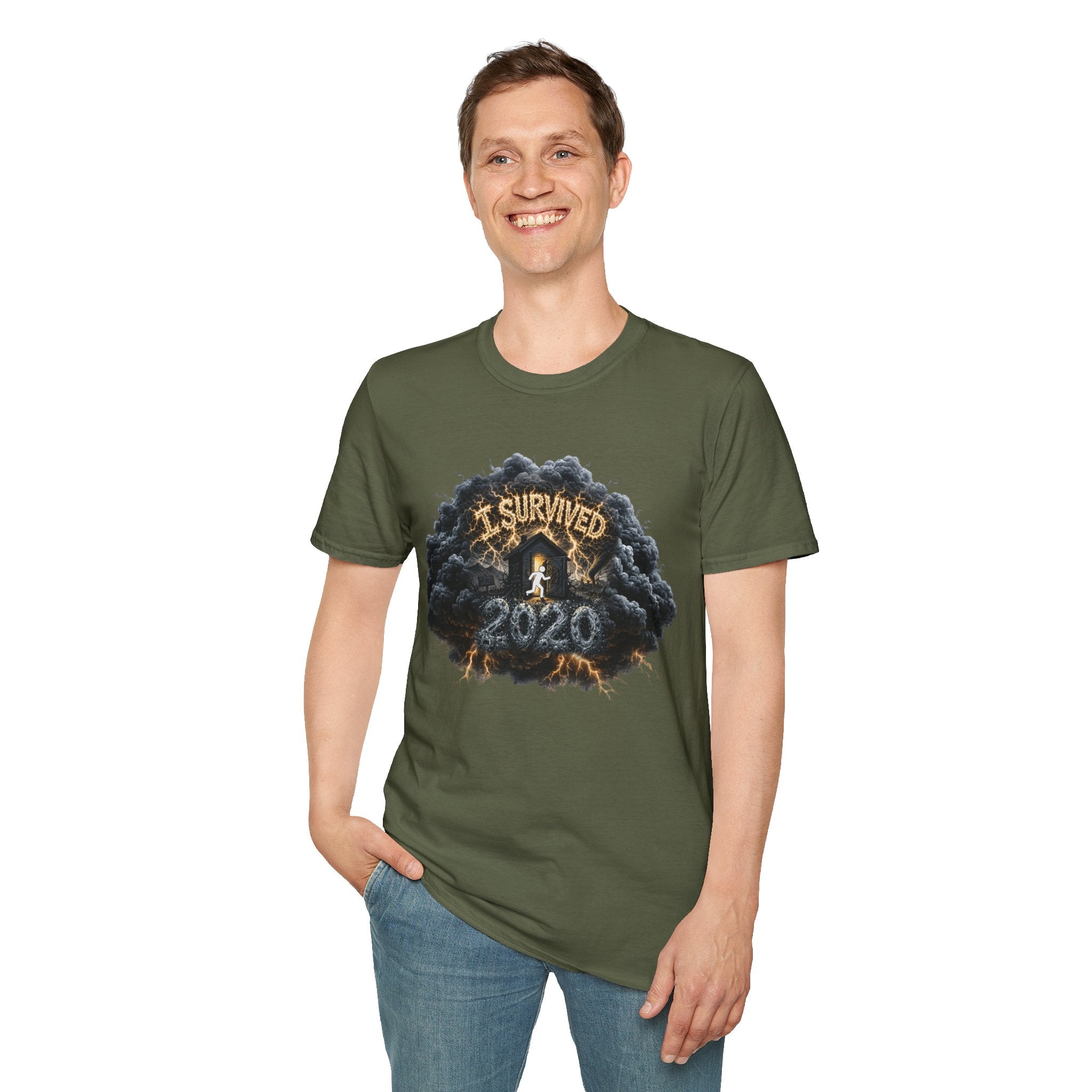 I Survived 2020 — Director's Cut Original Design Teaser Tee | Season 1 Premiere Drop Unisex Softstyle T-Shirt