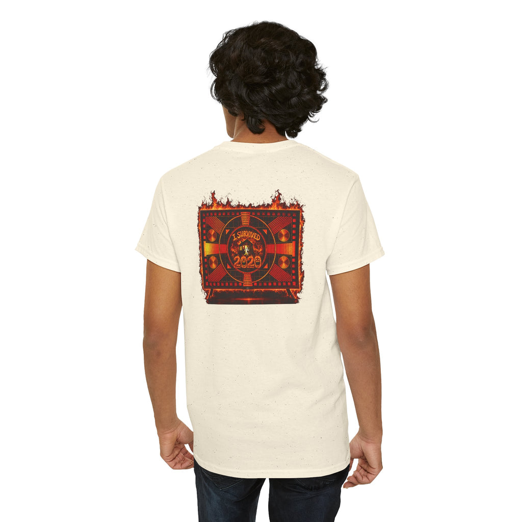 I Survived 2020 — "Please Stand By" Test Pattern Tee Wildfire Signal Edition Summer Premiere Unisex Heavy Cotton Tee
