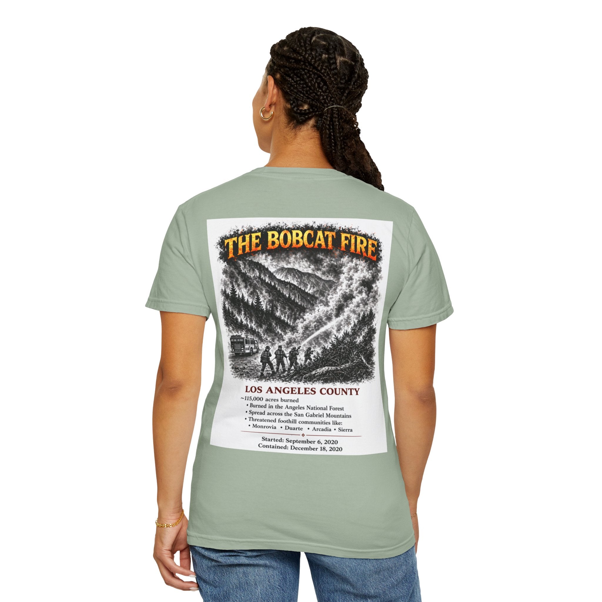 I Survived 2020 — S2:E2 "The Bobcat Fire" | Wildfire Edition Memorial Unisex Garment-Dyed T-shirt