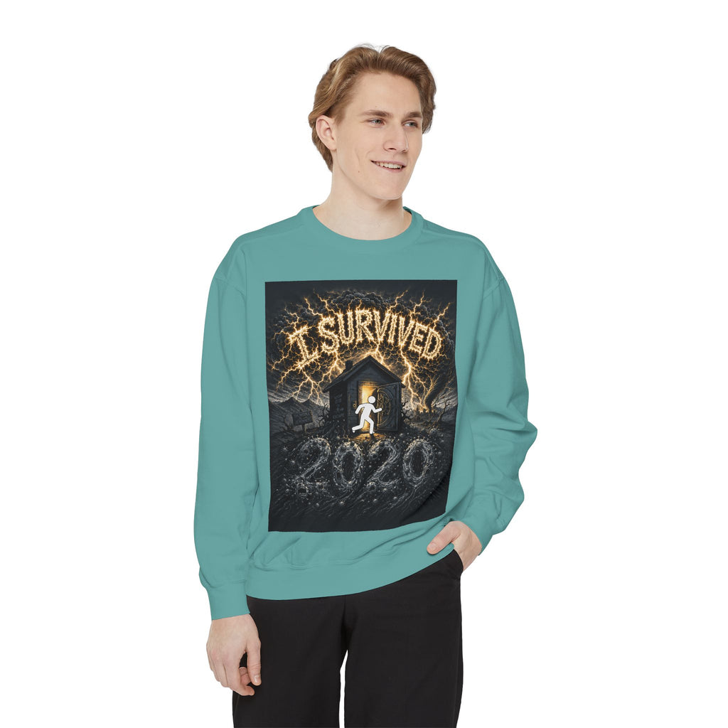 I Survived 2020 — Original Design Teaser Sweatshirt | Season 1 Premiere Drop Unisex Garment-Dyed Sweatshirt