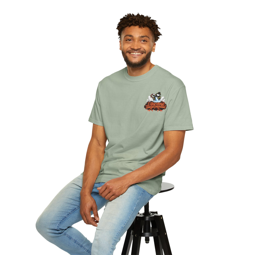 I Survived 2020 — "Please Stand By" Test Pattern Tee Wildfire Signal Edition Summer Premiere Unisex Garment-Dyed T-shirt