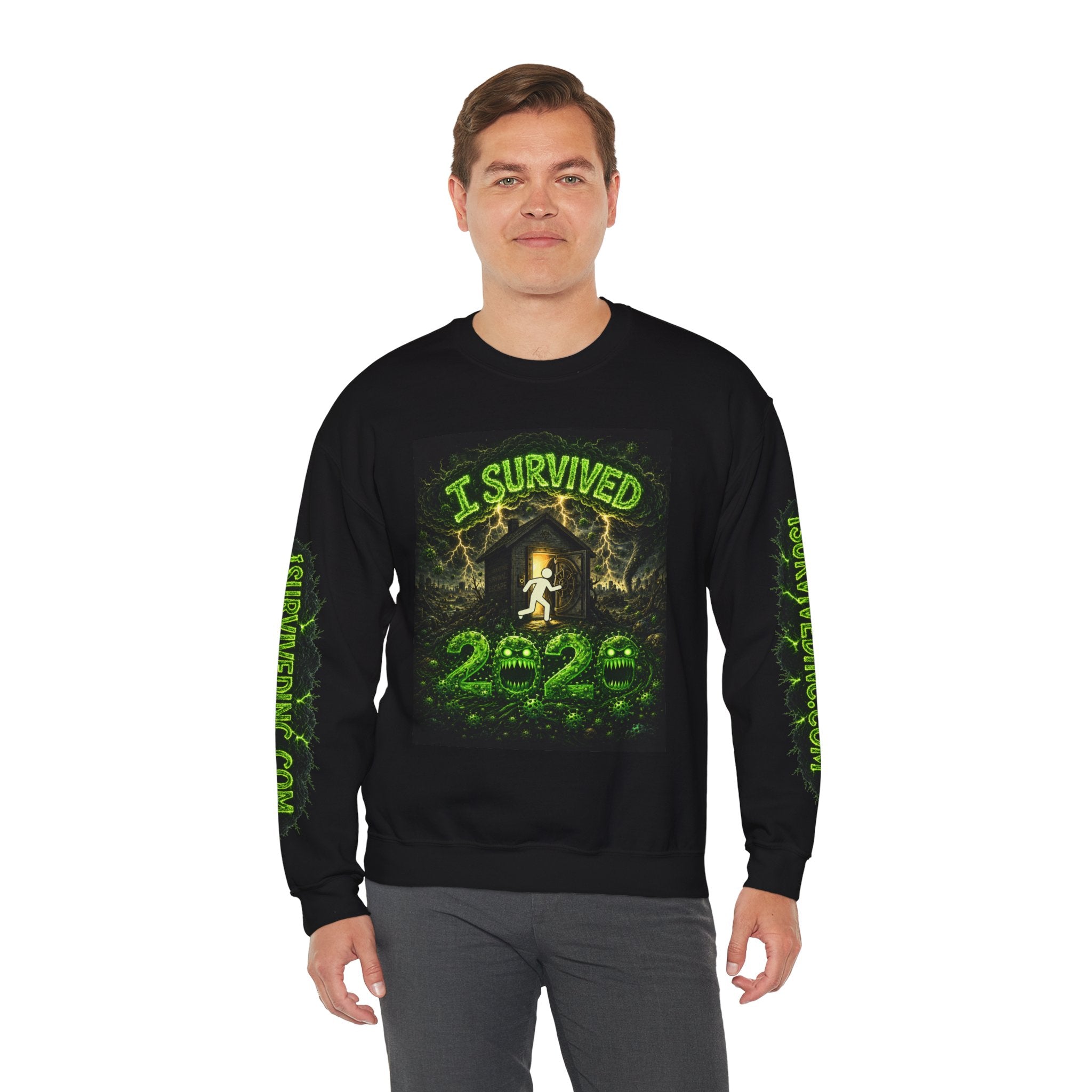 I Survived 2020 — PANDEMIC S1:E2: "The Coming of COVID" Unisex Heavy Blend™ Crewneck Sweatshirt