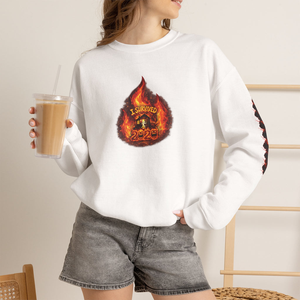 I Survived 2020 — WILDFIRES S2:E1: Director's Cut "Berry Creek" Memorial Unisex Heavy Blend™ Crewneck Sweatshirt
