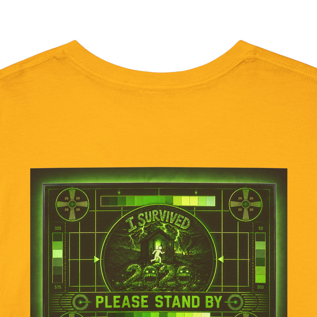 I Survived 2020 — "Please Stand By" Test Pattern Toxic Signal Tee Special Edition Summer Premiere Unisex Heavy Cotton Tee