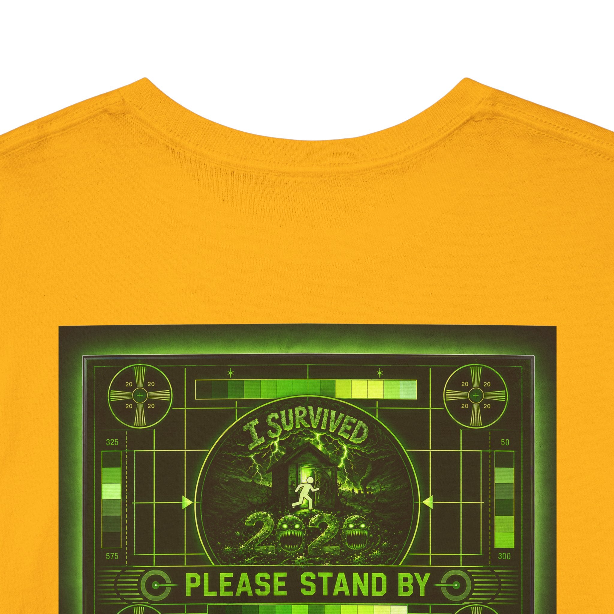I Survived 2020 — "Please Stand By" Test Pattern Toxic Signal Tee Special Edition Summer Premiere Unisex Heavy Cotton Tee