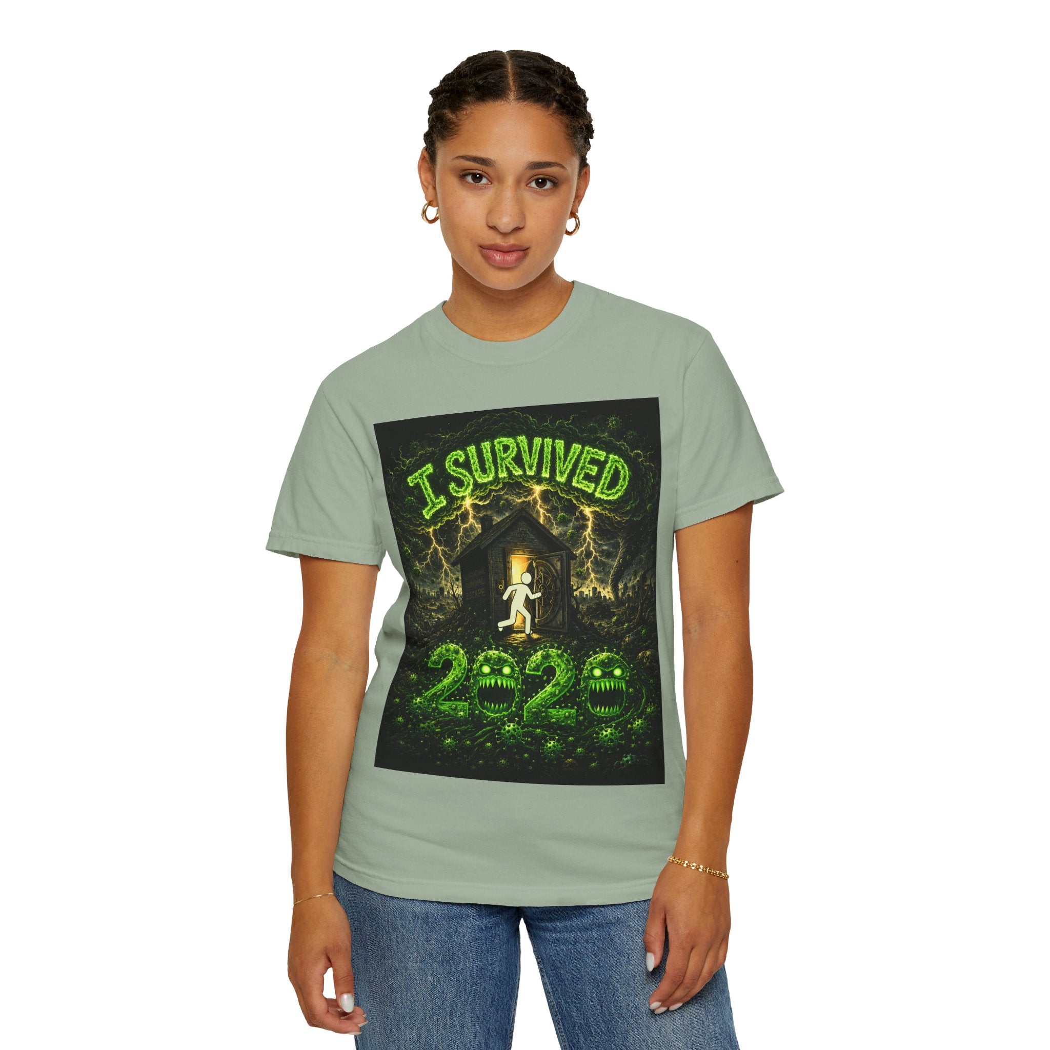 I Survived 2020 — S1:E3 "The Jab!" | Pandemic Edition Unisex Garment-Dyed T-shirt