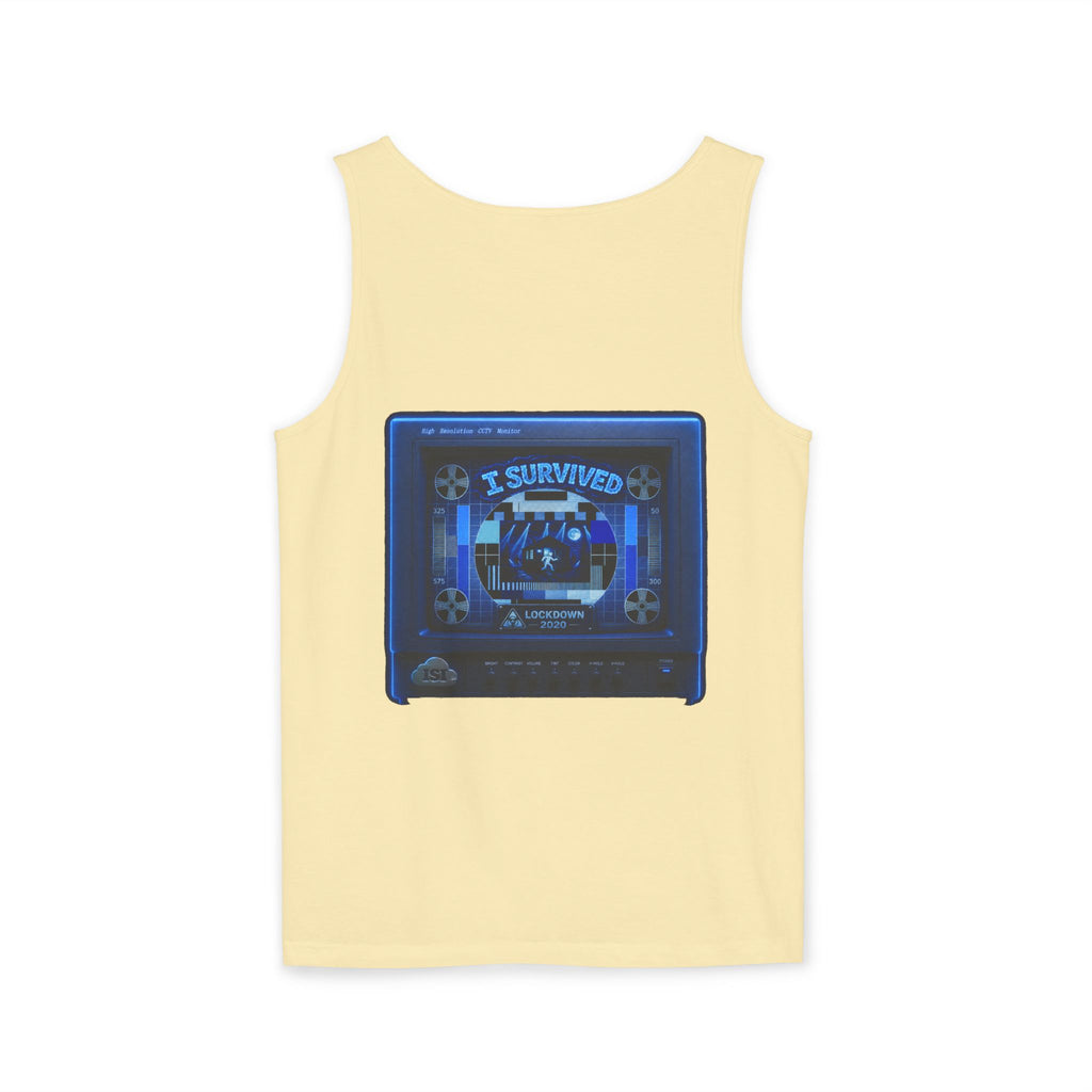 I Survived 2020 — "Please Stand By" Test Pattern Tee Lockdown Special Edition Summer Exclusive Unisex Garment-Dyed Tank Top