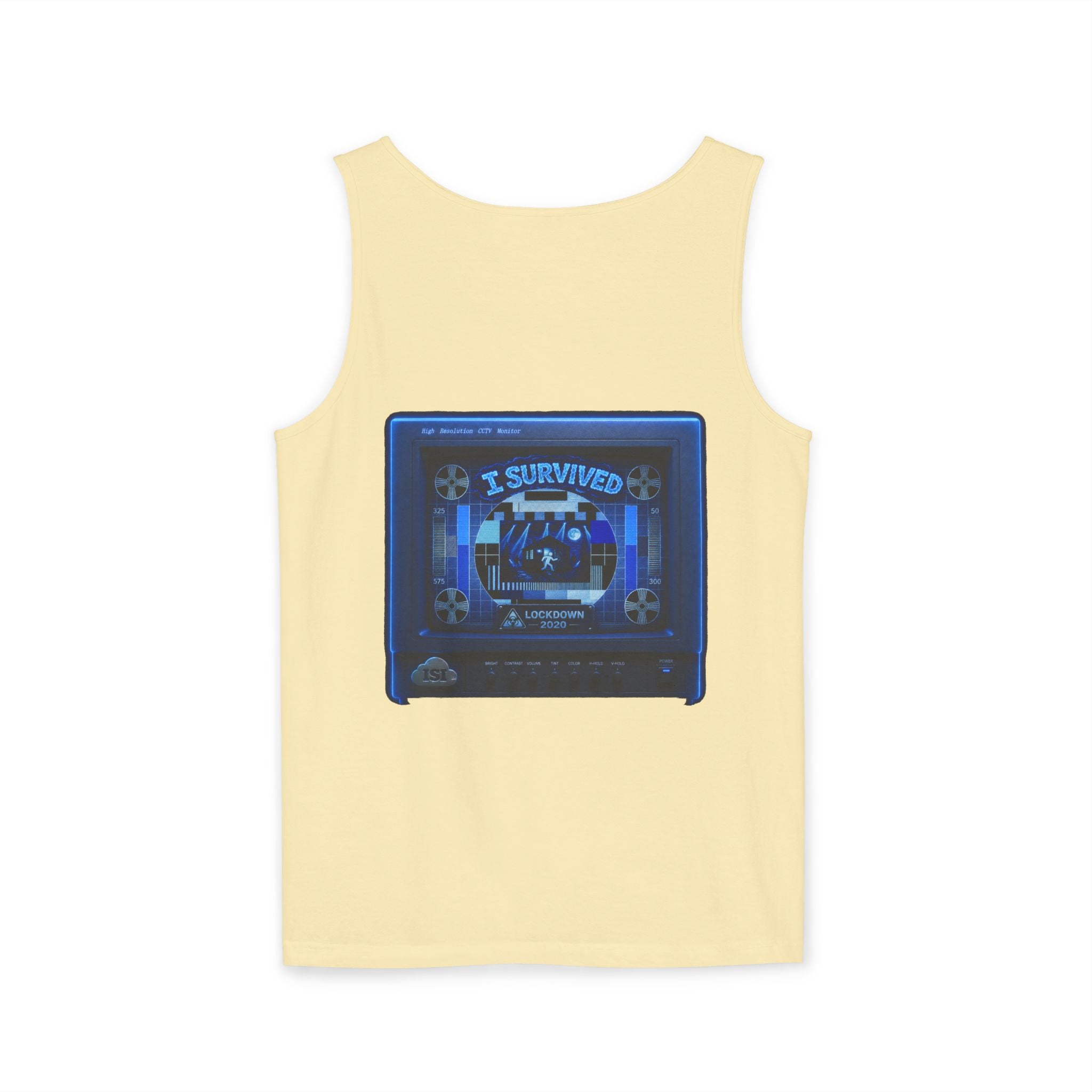 I Survived 2020 — "Please Stand By" Test Pattern Tee Lockdown Special Edition Summer Exclusive Unisex Garment-Dyed Tank Top