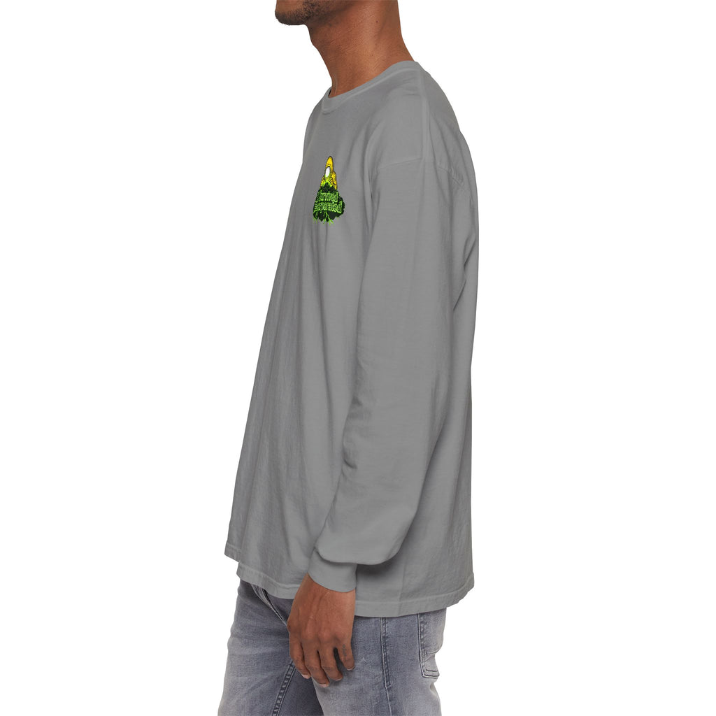 I Survived 2020 — "Please Stand By" Test Pattern Toxic Signal Tee Summer Premiere Unisex Garment-Dyed Long Sleeve T-Shirt