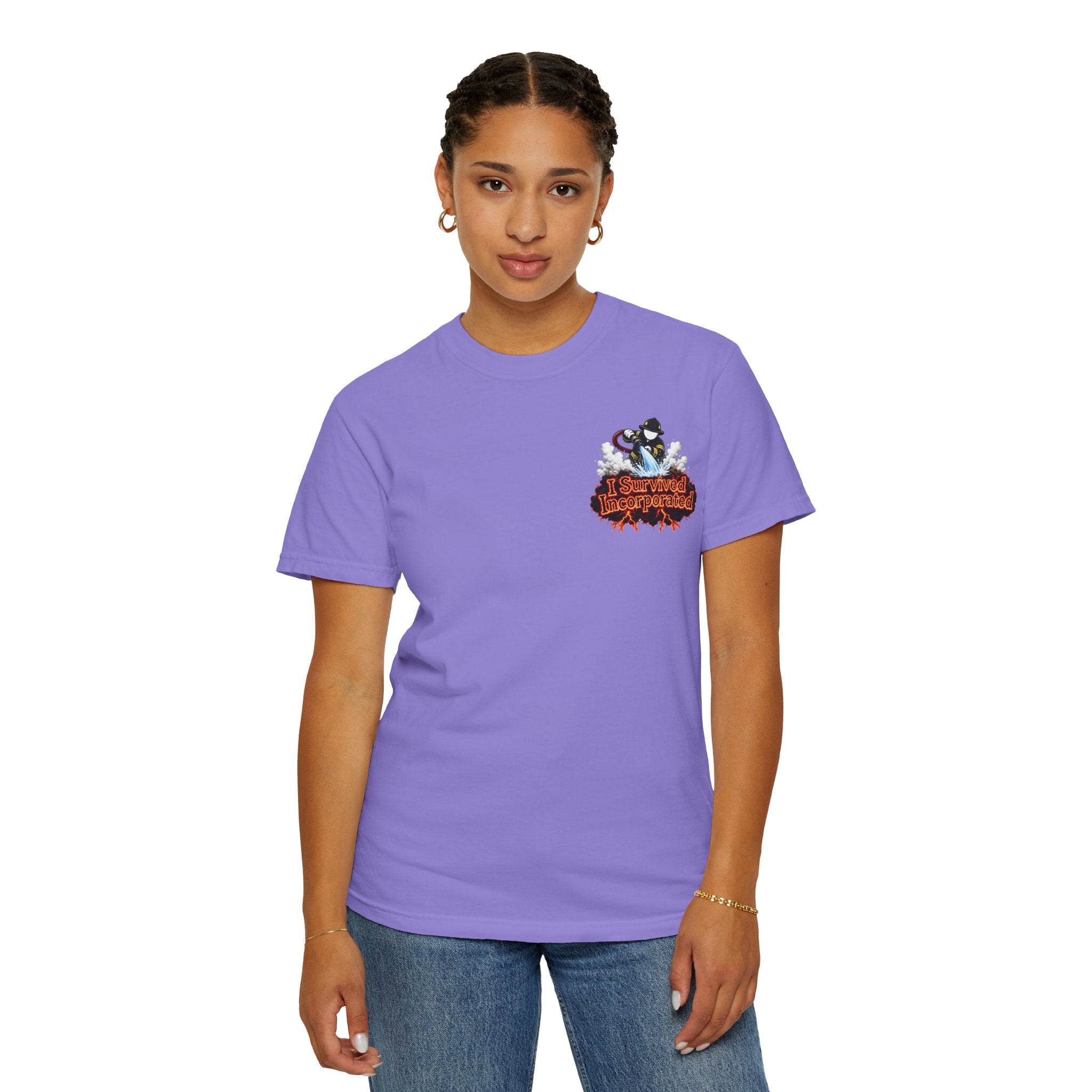 I Survived 2020 — "Please Stand By" Test Pattern Tee Wildfire Signal Edition Summer Premiere Unisex Garment-Dyed T-shirt
