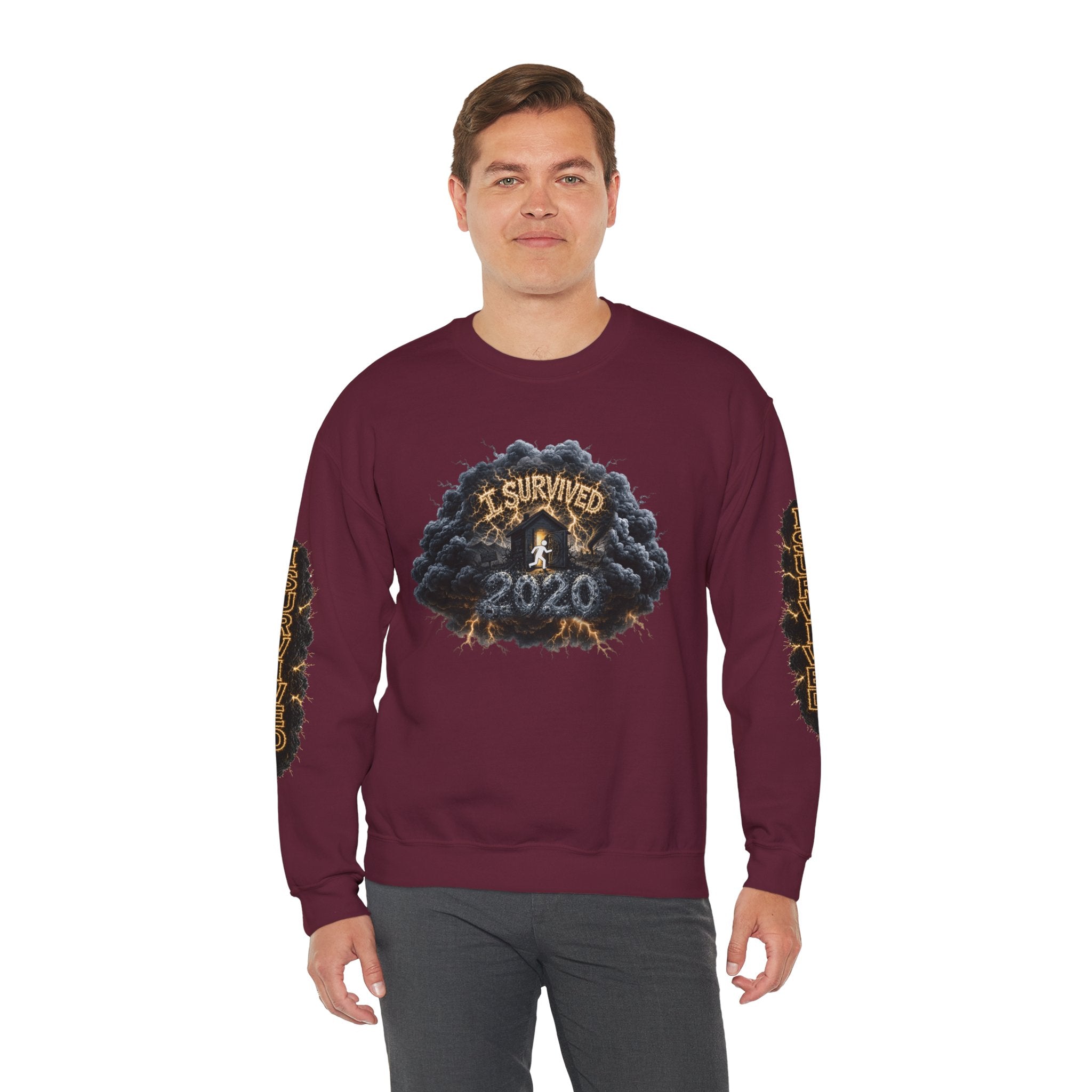 I Survived 2020 — Director's Cut Original Design Teaser Tee | Season 1 Premiere Drop Unisex Heavy Blend™ Crewneck Sweatshirt (SPECIAL EDITION)