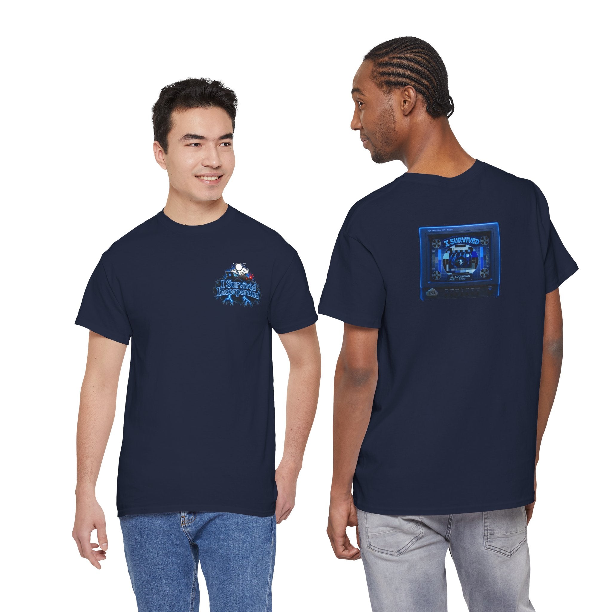 I Survived 2020 — "Please Stand By" Test Pattern Tee Lockdown Surveillance Edition Summer Exclusive Unisex Heavy Cotton Tee