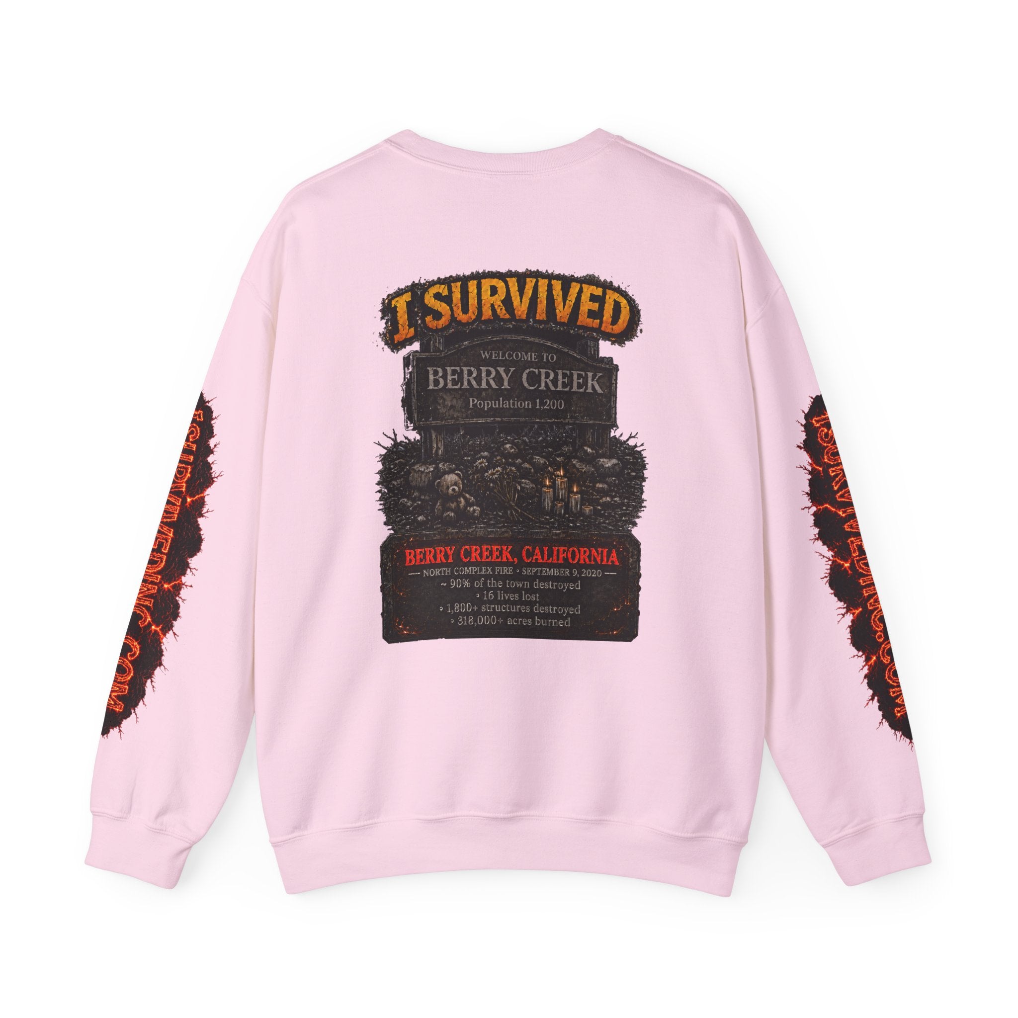 I Survived 2020 — WILDFIRES S2:E1: "Berry Creek" Memorial Unisex Heavy Blend™ Crewneck Sweatshirt