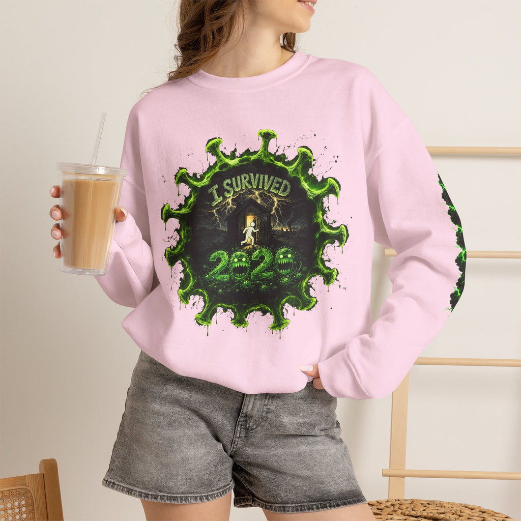 I Survived 2020 — Director's Cut S1:E1 "COVID-19: The Coronavirus" | Pandemic Edition Unisex Heavy Blend™ Crewneck Sweatshirt