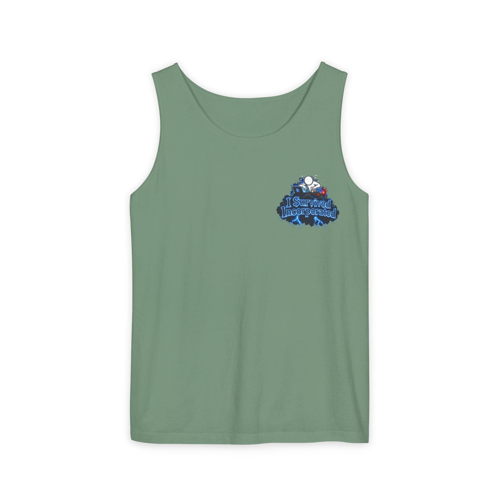 I Survived 2020 — "Please Stand By" Test Pattern Tee Lockdown Special Edition Summer Exclusive Unisex Garment-Dyed Tank Top