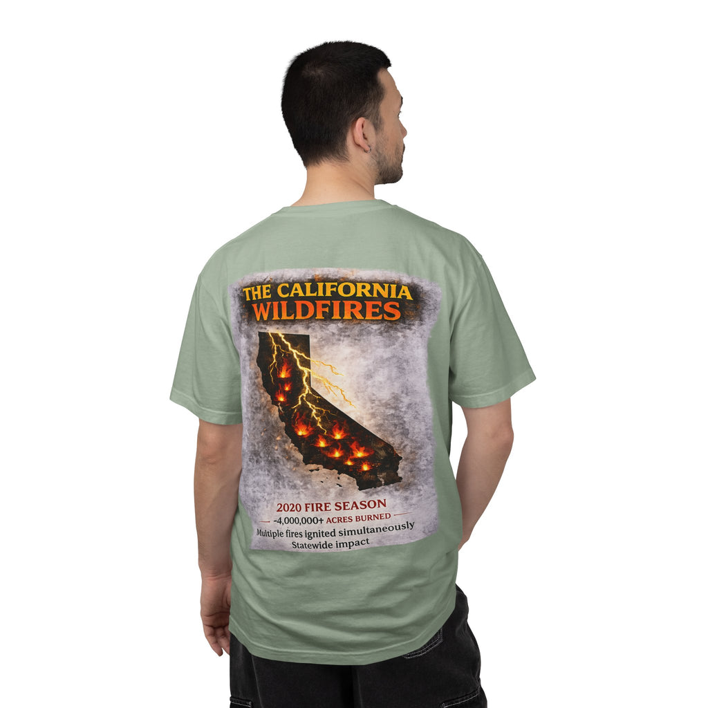 I Survived 2020 — Director's Cut S2:E3 "The California Wildfires" | Wildfire Edition Memorial Unisex Garment-Dyed T-shirt