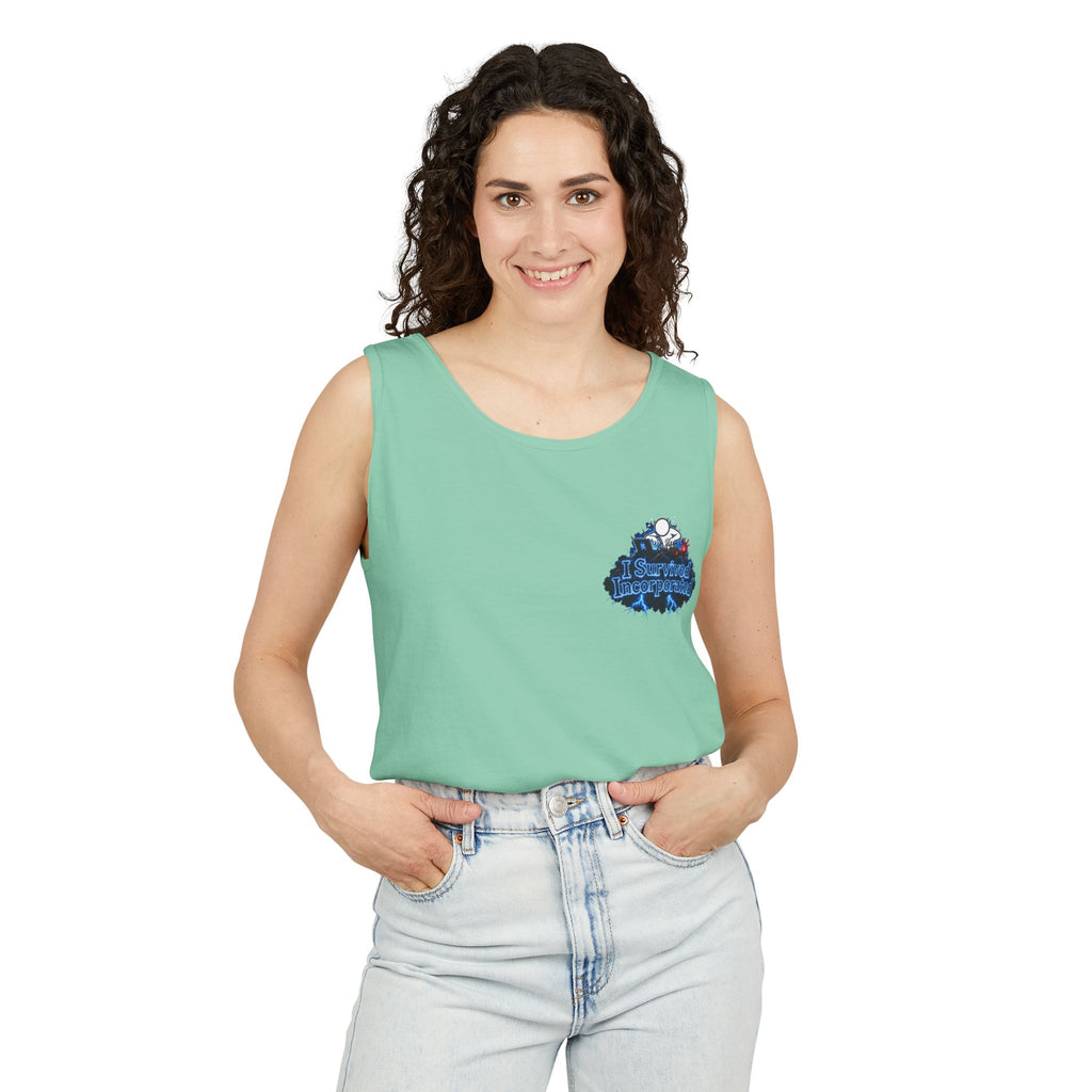 I Survived 2020 — "Please Stand By" Test Pattern Tee Lockdown Special Edition Summer Exclusive Unisex Garment-Dyed Tank Top