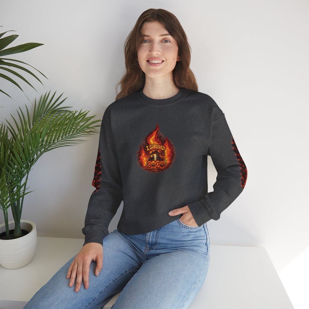 I Survived 2020 — WILDFIRES S2:E4: Director's Cut "Western U.S. Wildfire Season" Memorial Unisex Heavy Blend™ Crewneck Sweatshirt