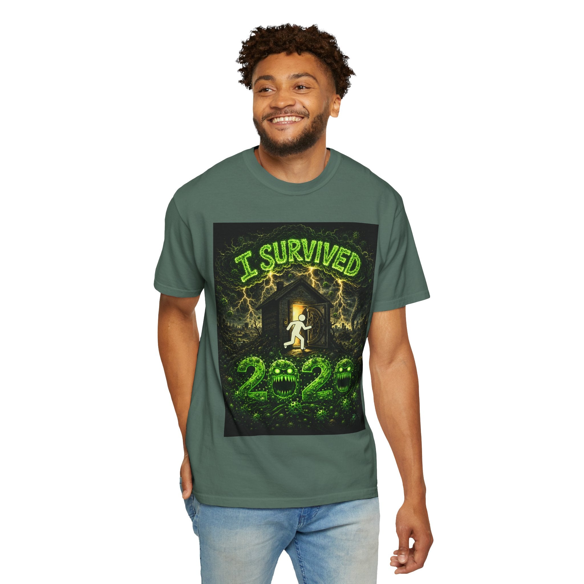 I Survived 2020 — S1:E1 "COVID-19: The Coronavirus" | Pandemic Edition Unisex Garment-Dyed T-shirt
