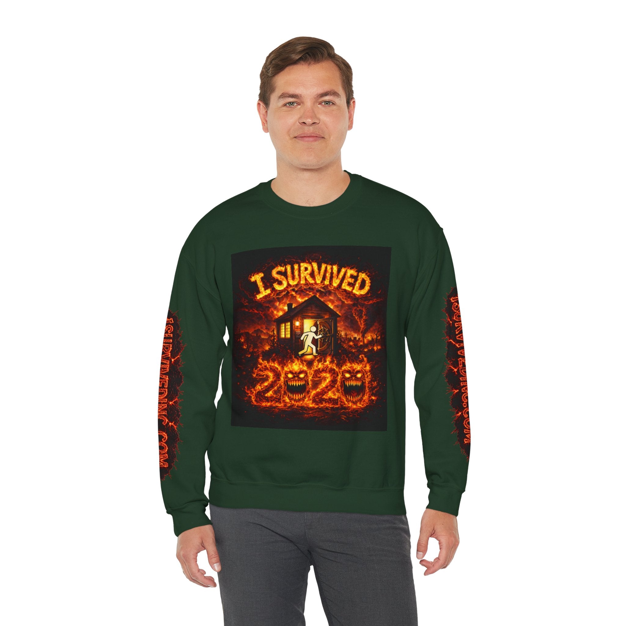 I Survived 2020 — WILDFIRES S2:E4: "Western U.S." Memorial Unisex Heavy Blend™ Crewneck Sweatshirt