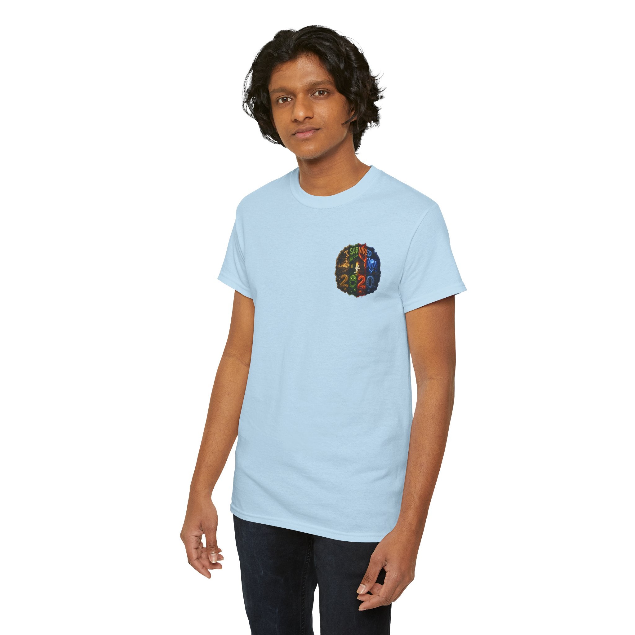 I Survived 2020 — "No Signal" Test Pattern Tee Alien Broadcast Finale Summer Premiere Unisex Heavy Cotton Tee
