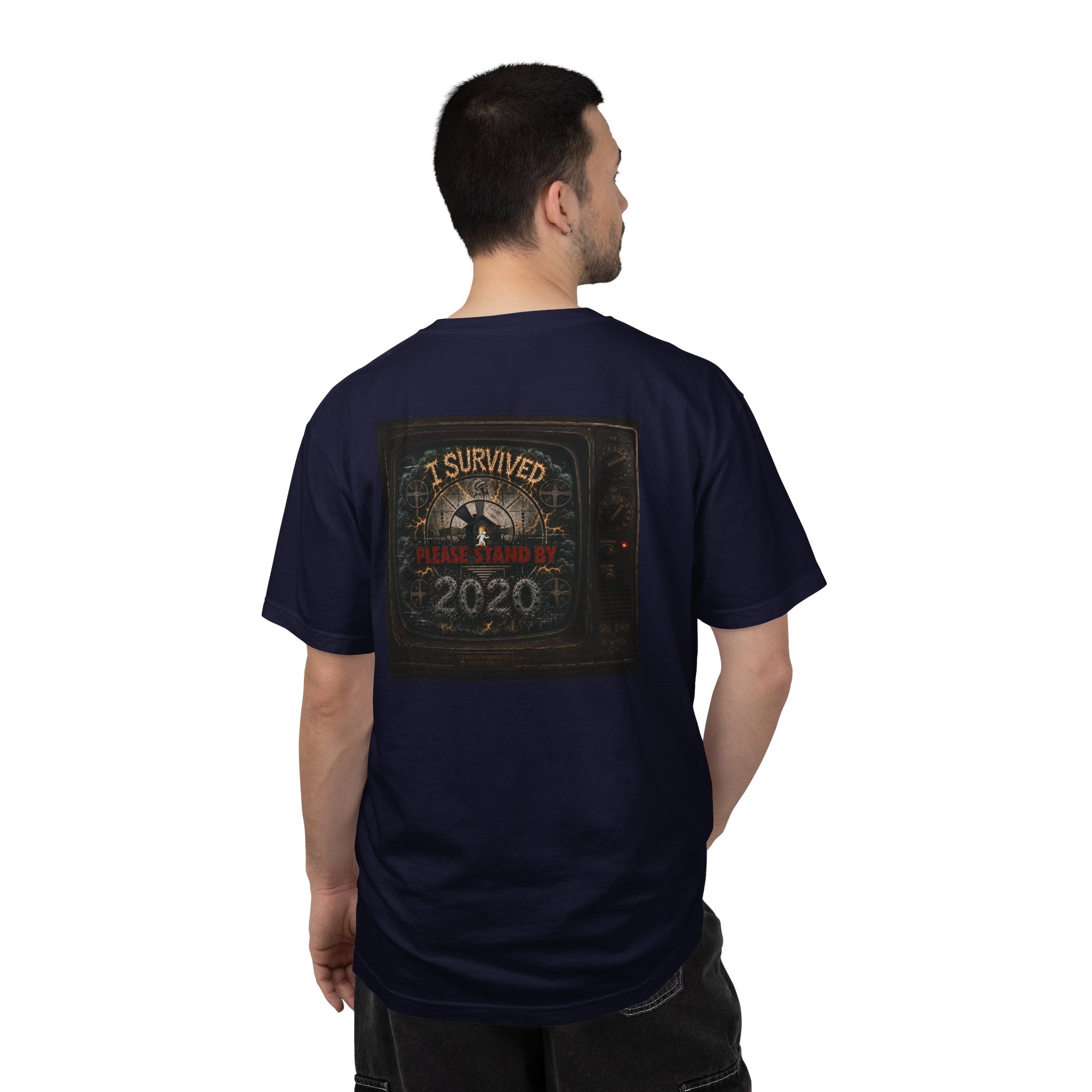 I Survived 2020 — "Please Stand By" Test Pattern Tee Summer Premier Unisex Garment-Dyed T-shirt