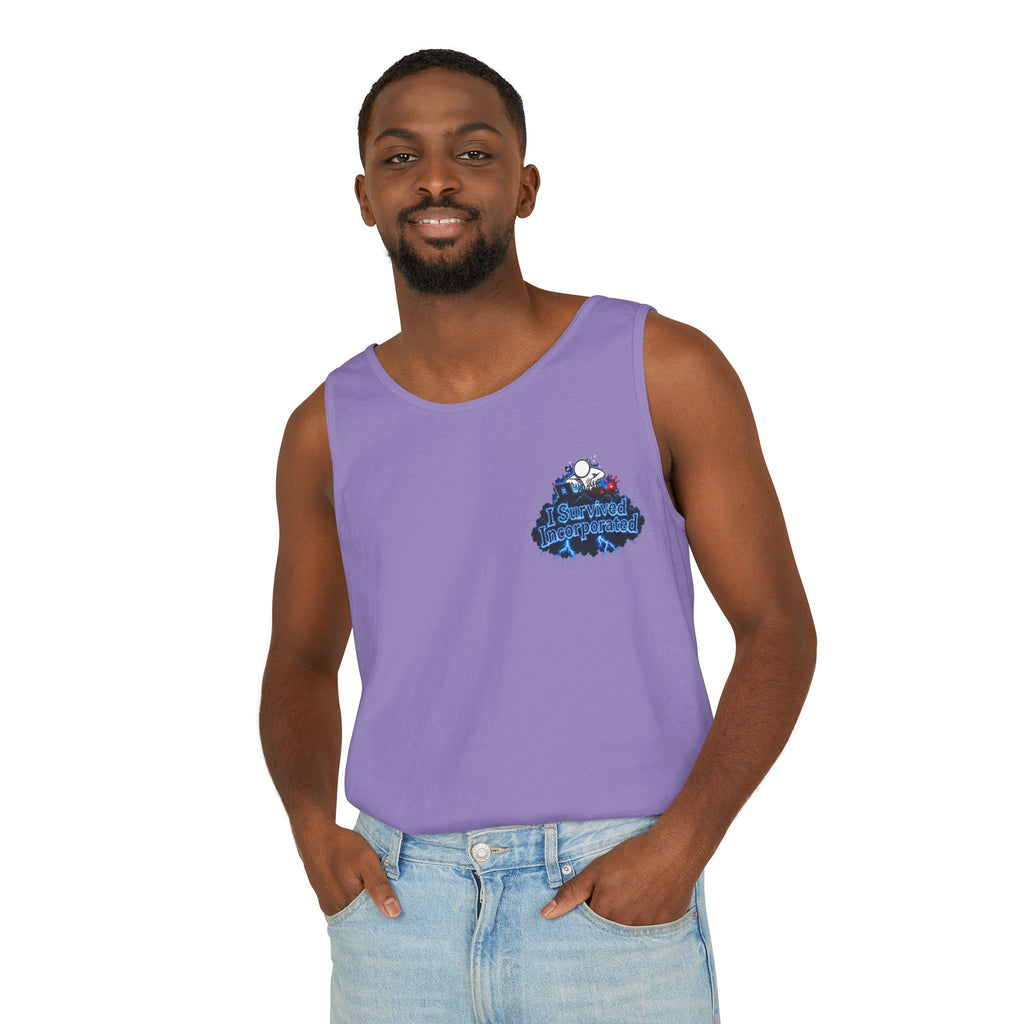 I Survived 2020 — "Please Stand By" Test Pattern Tee Lockdown Special Edition Summer Exclusive Unisex Garment-Dyed Tank Top