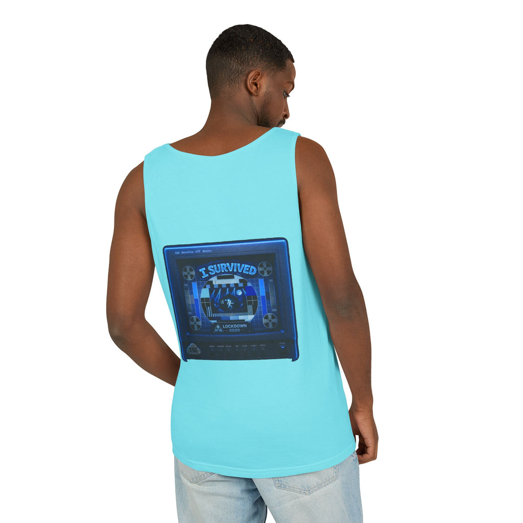 I Survived 2020 — "Please Stand By" Test Pattern Tee Lockdown Special Edition Summer Exclusive Unisex Garment-Dyed Tank Top