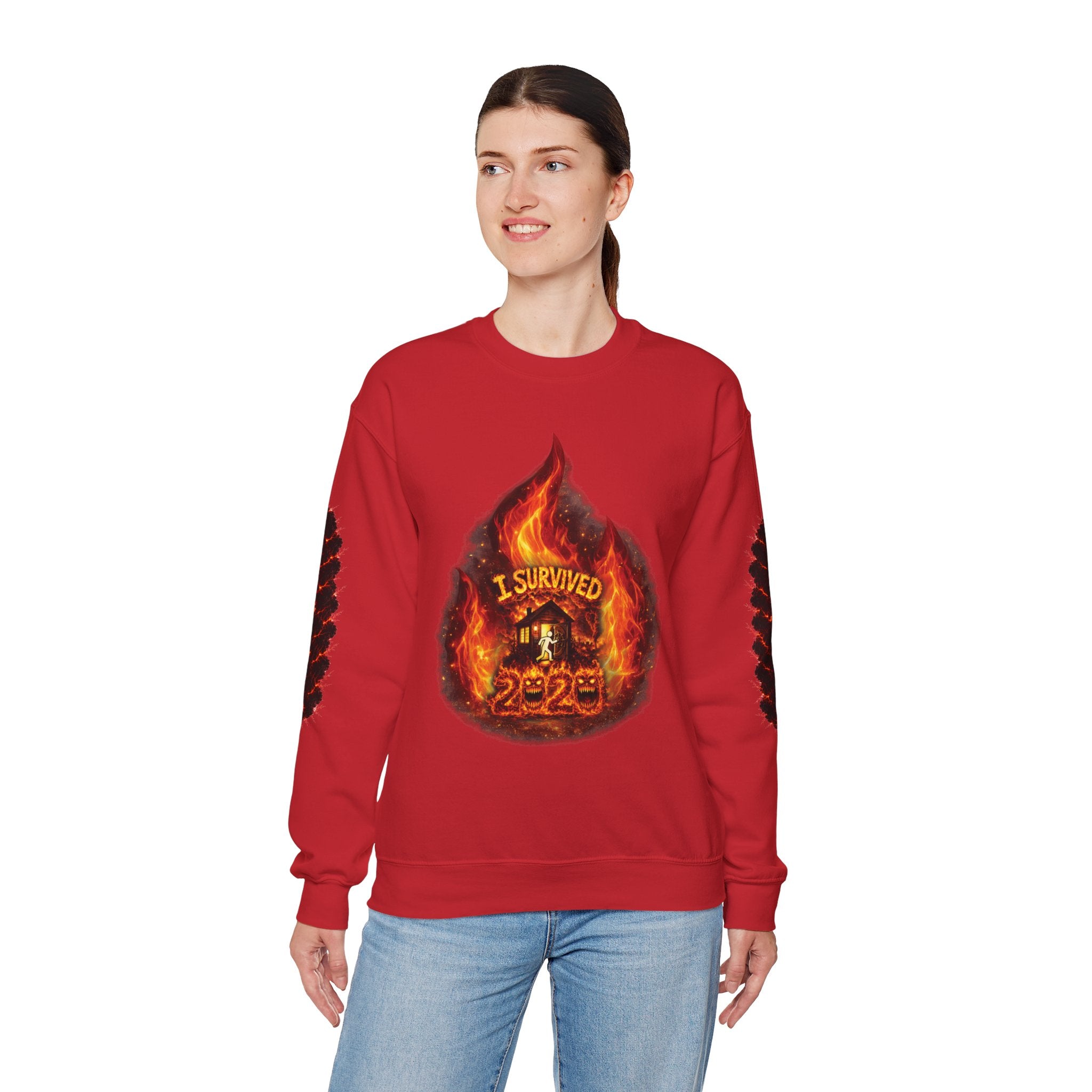 I Survived 2020 — Director's Cut S2:E4 "Western U.S. Wildfire Season" | Mid-Season Finale Pt. 1 | Wildfire Edition Memorial Unisex Heavy Blend™ Crewneck Sweatshirt