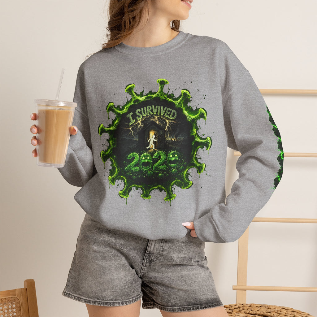 I Survived 2020 — Director's Cut S1:E1 "COVID-19: The Coronavirus" | Pandemic Edition Unisex Heavy Blend™ Crewneck Sweatshirt