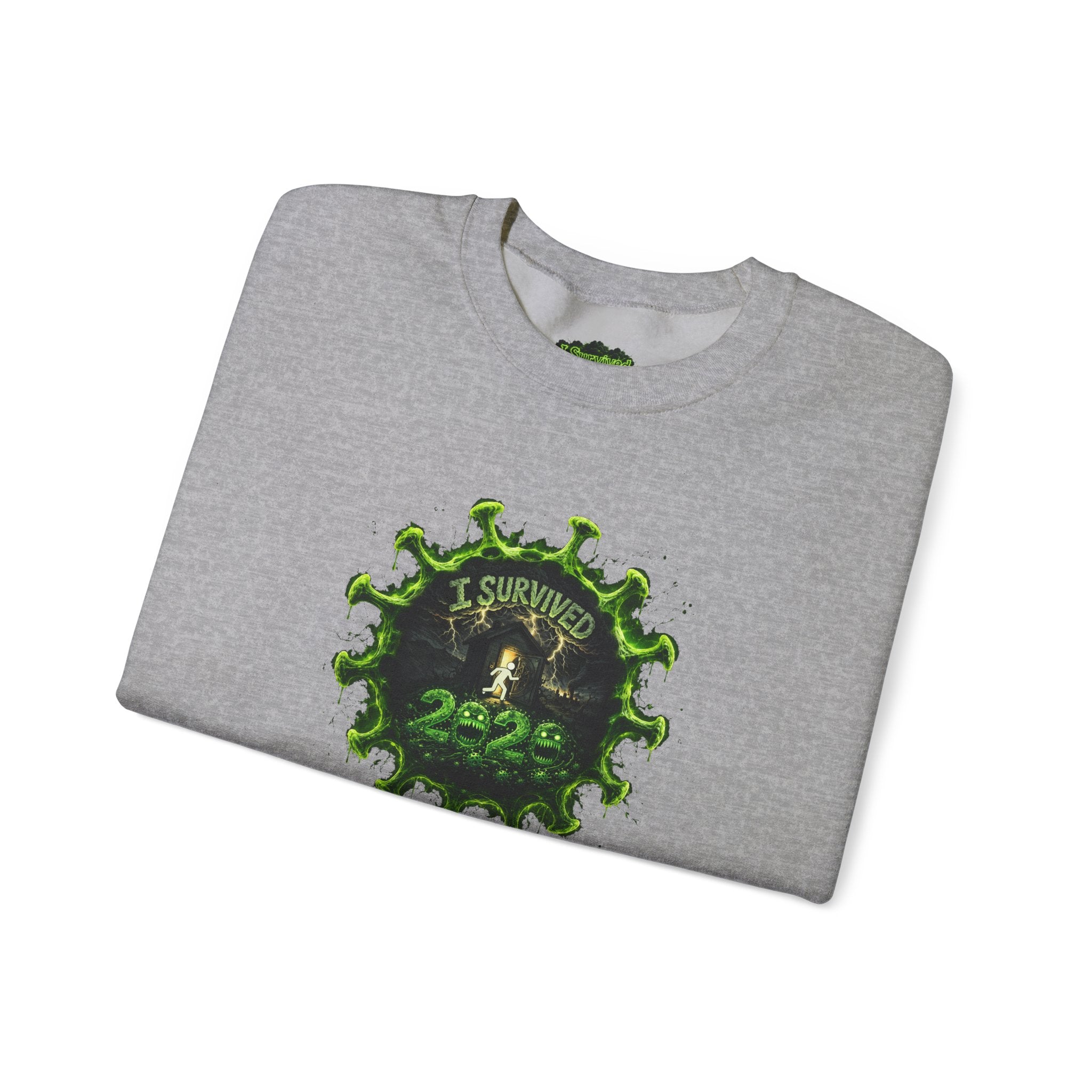 I Survived 2020 — PANDEMIC S1:E3: Director's Cut "The Jab!" Unisex Heavy Blend™ Crewneck Sweatshirt